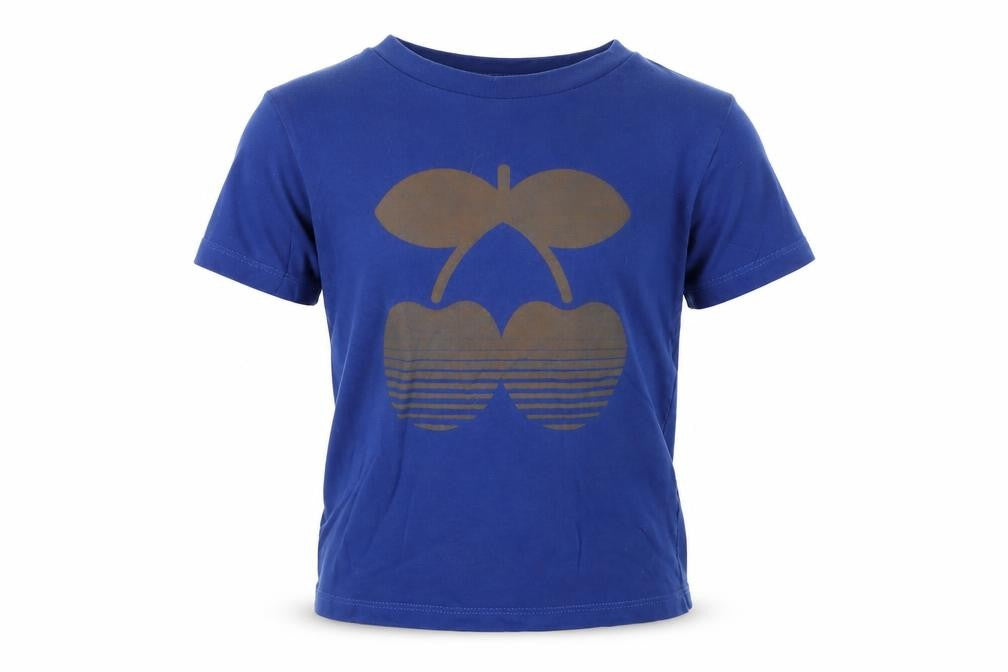 Pacha Boys Blue Cotton Basic T-Shirt Size 4 Years Round Neck Pullover