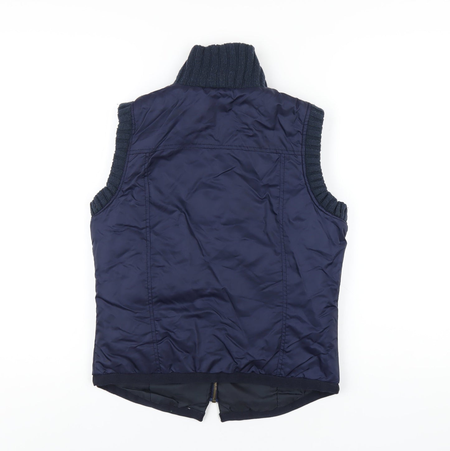 YAYA Womens Blue Gilet Waistcoat Size S Zip