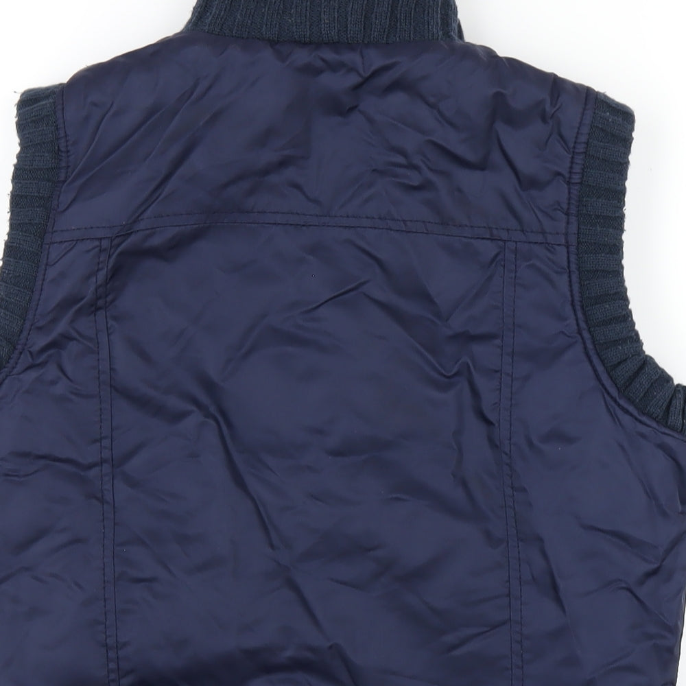 YAYA Womens Blue Gilet Waistcoat Size S Zip