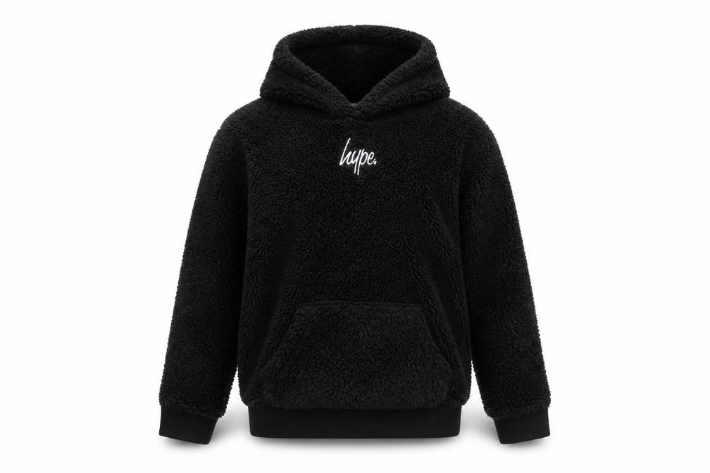 Hype Boys Black Polyester Pullover Hoodie Size 11-12 Years Pullover