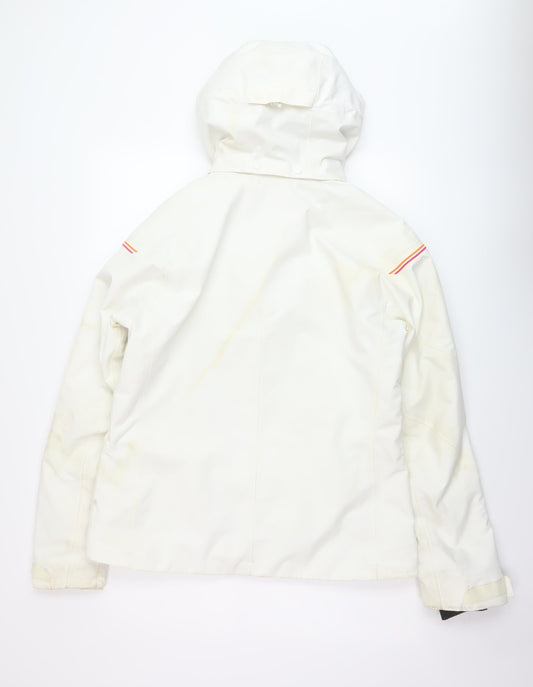 Halti Womens White Ski Jacket Coat Size 14 Zip