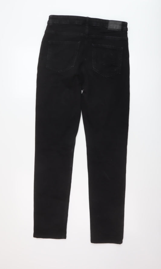 Weekday Womens Black Cotton Straight Jeans Size 29 in L30 in Regular Button