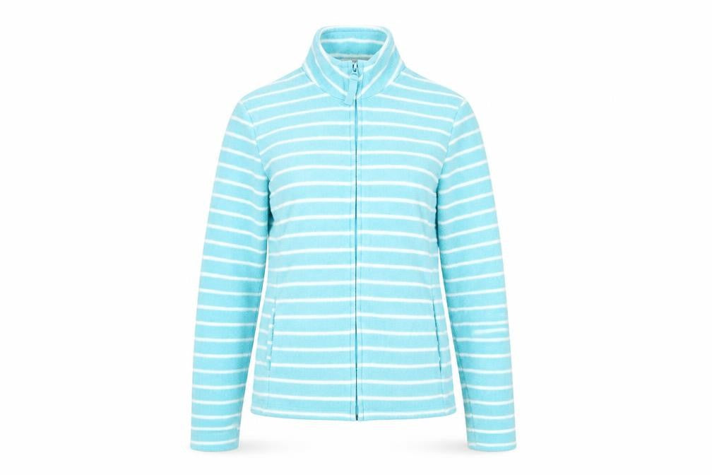 Marks & Spencer Womens Blue Striped Jacket Size 8 Zip