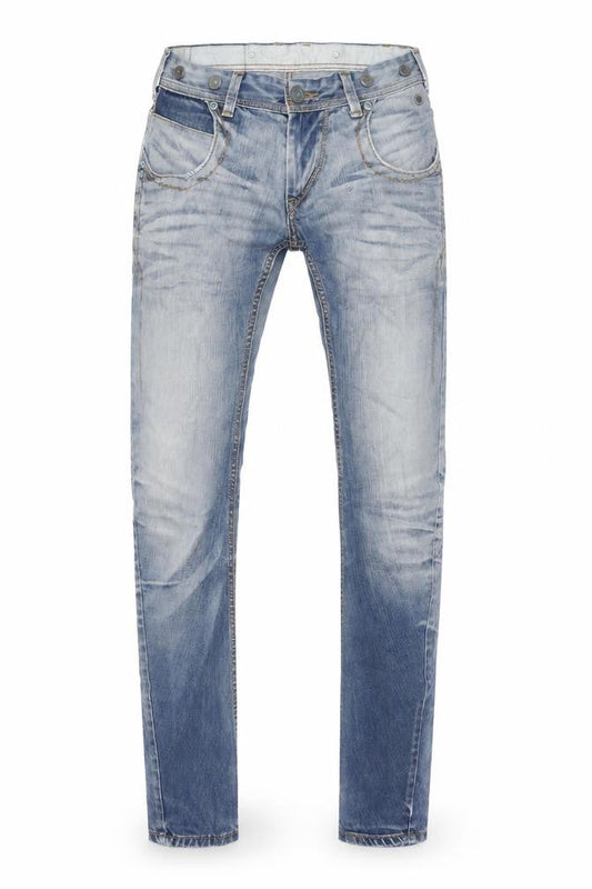 Levi's Mens Blue Cotton Skinny Jeans Size 30 in L34 in Regular Zip - Embroidered Pocket Peace Power