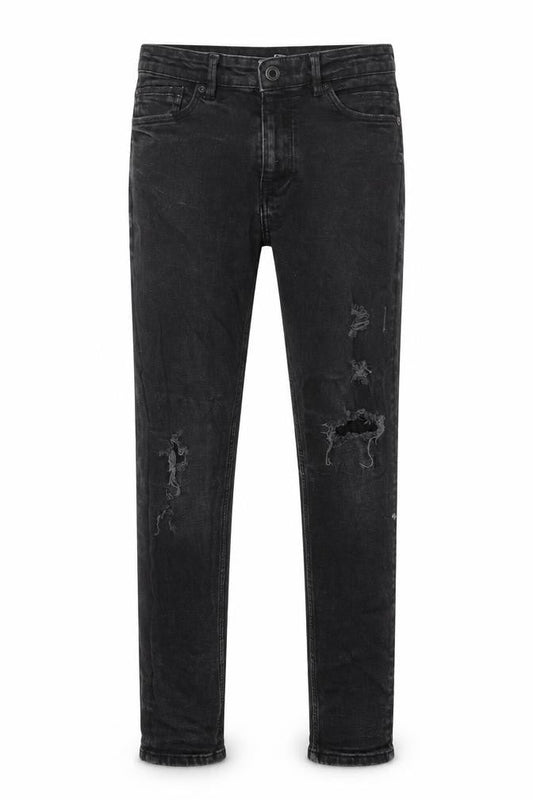 Pull&Bear Mens Black Cotton Skinny Jeans Size 30 in L26 in Regular Zip