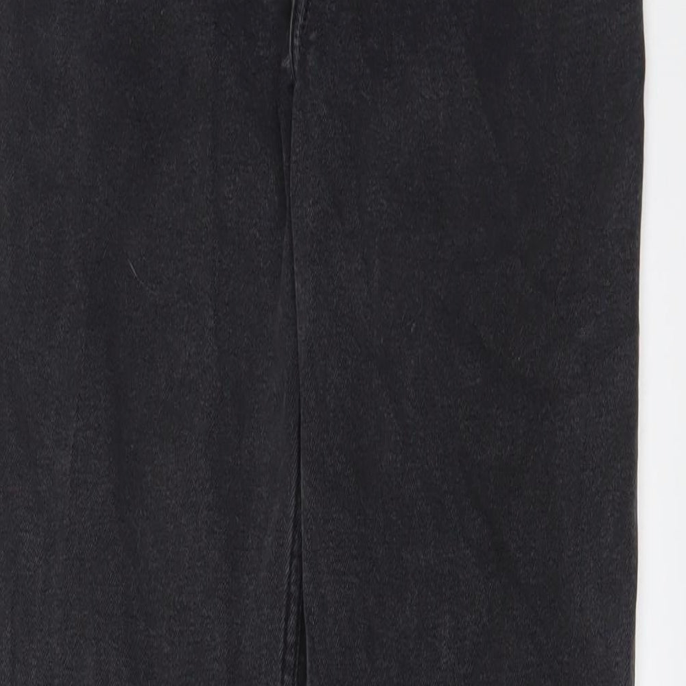 Hollister Womens Grey Cotton Straight Jeans Size 23 in L31 in Regular Zip