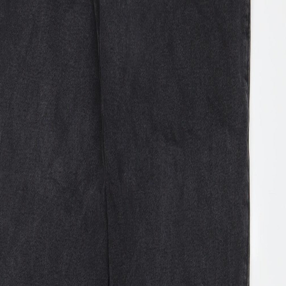 Hollister Womens Grey Cotton Straight Jeans Size 23 in L31 in Regular Zip