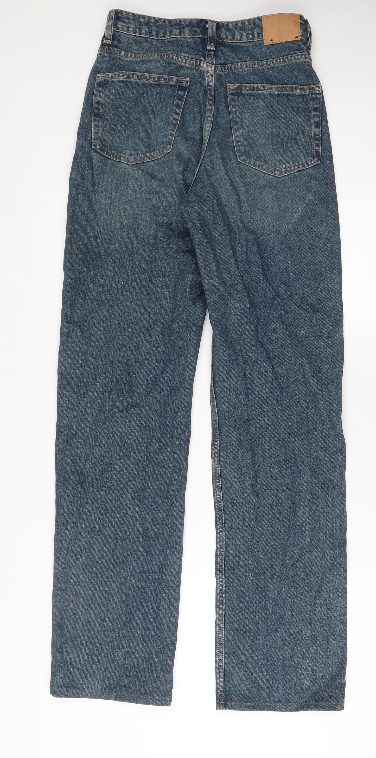 Weekday Womens Blue Cotton Straight Jeans Size 26 in L24 in Regular Zip