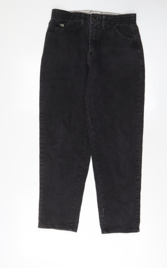 Lee Womens Grey Cotton Straight Jeans Size 6 L26 in Regular Zip