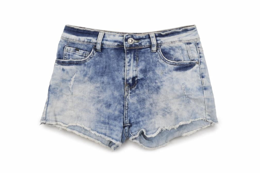 INSIDE Jeans Womens Blue Polyester Blend Hot Pants Shorts Size 10 L3 in Regular Zip
