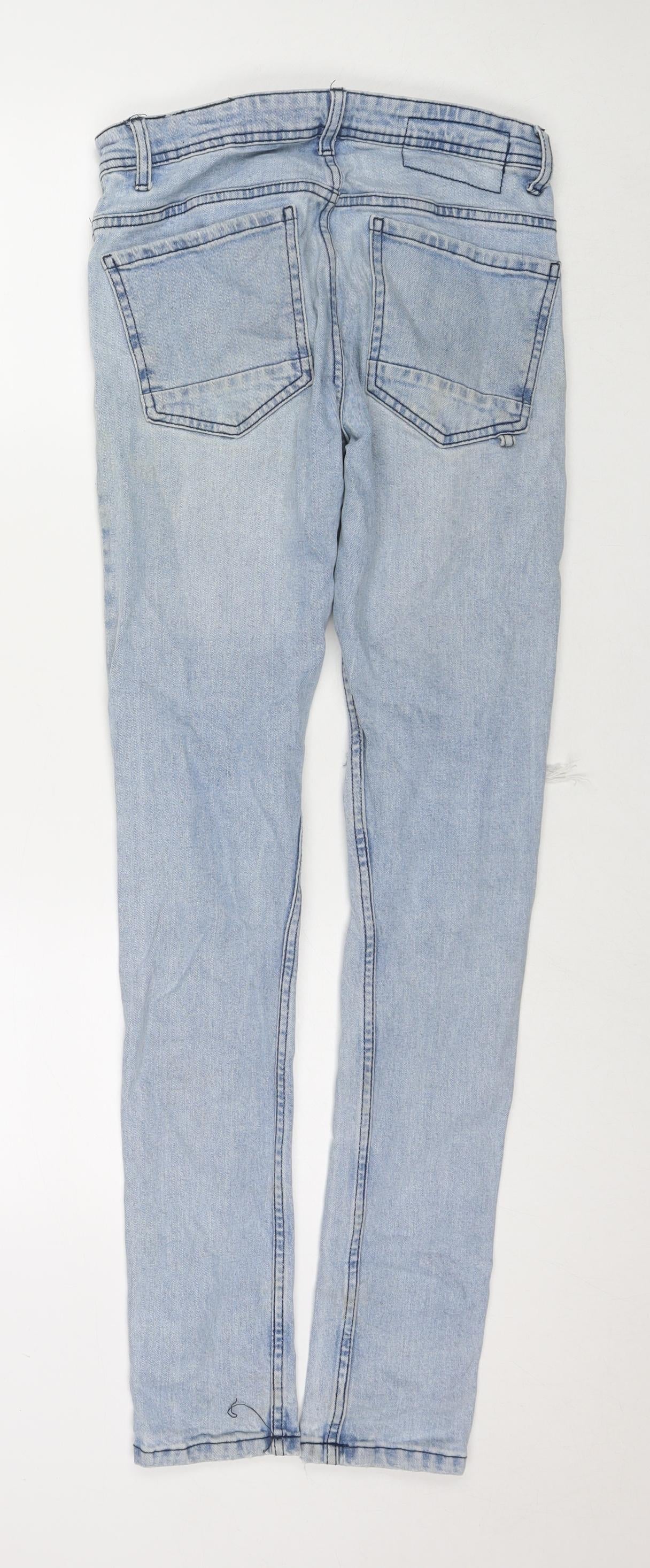 Cotton:On Womens Blue Cotton Blend Skinny Jeans Size 28 in L32 in Regular Zip
