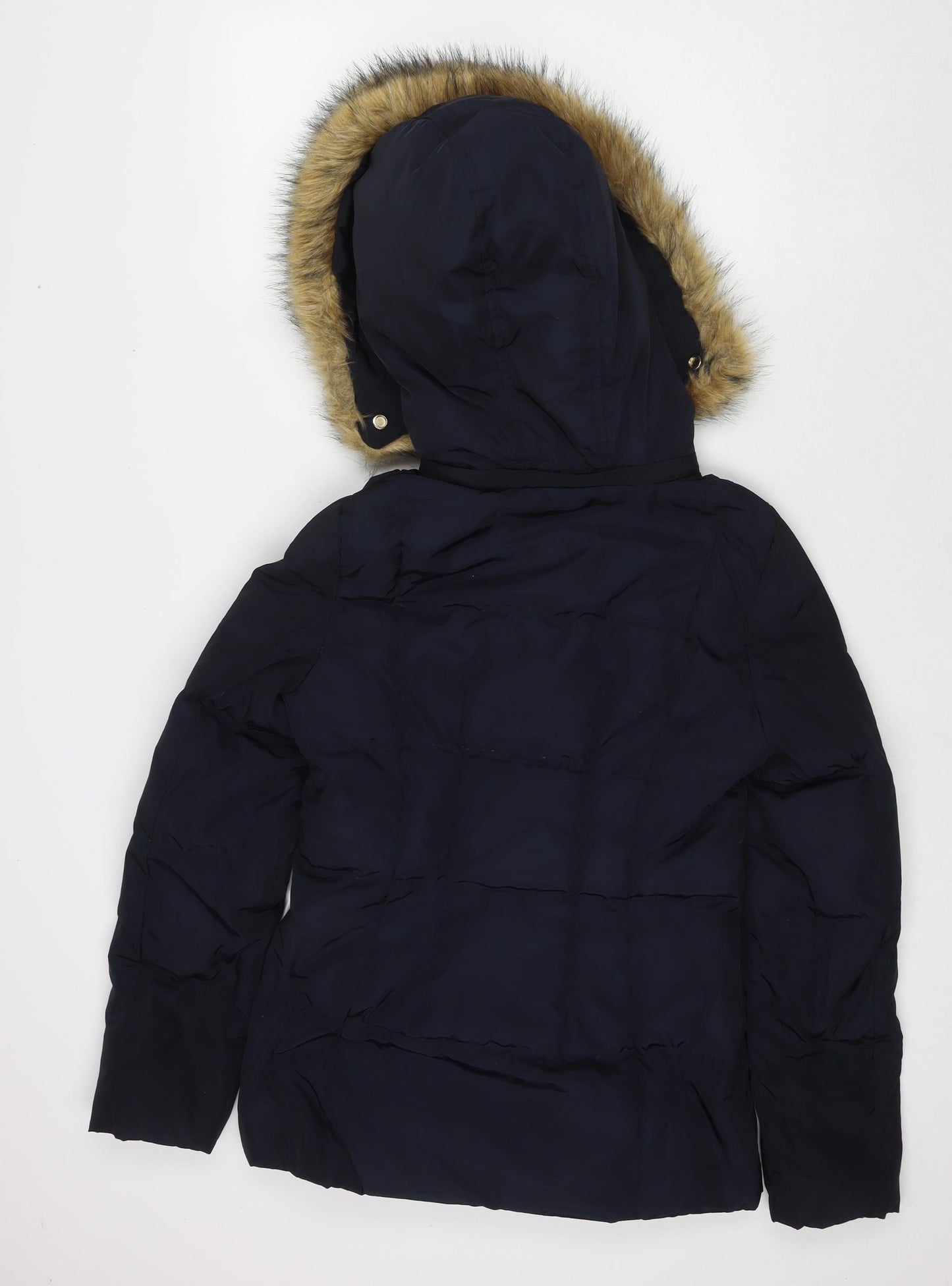 Hallhuber Womens Blue Puffer Jacket Jacket Size 6 Zip