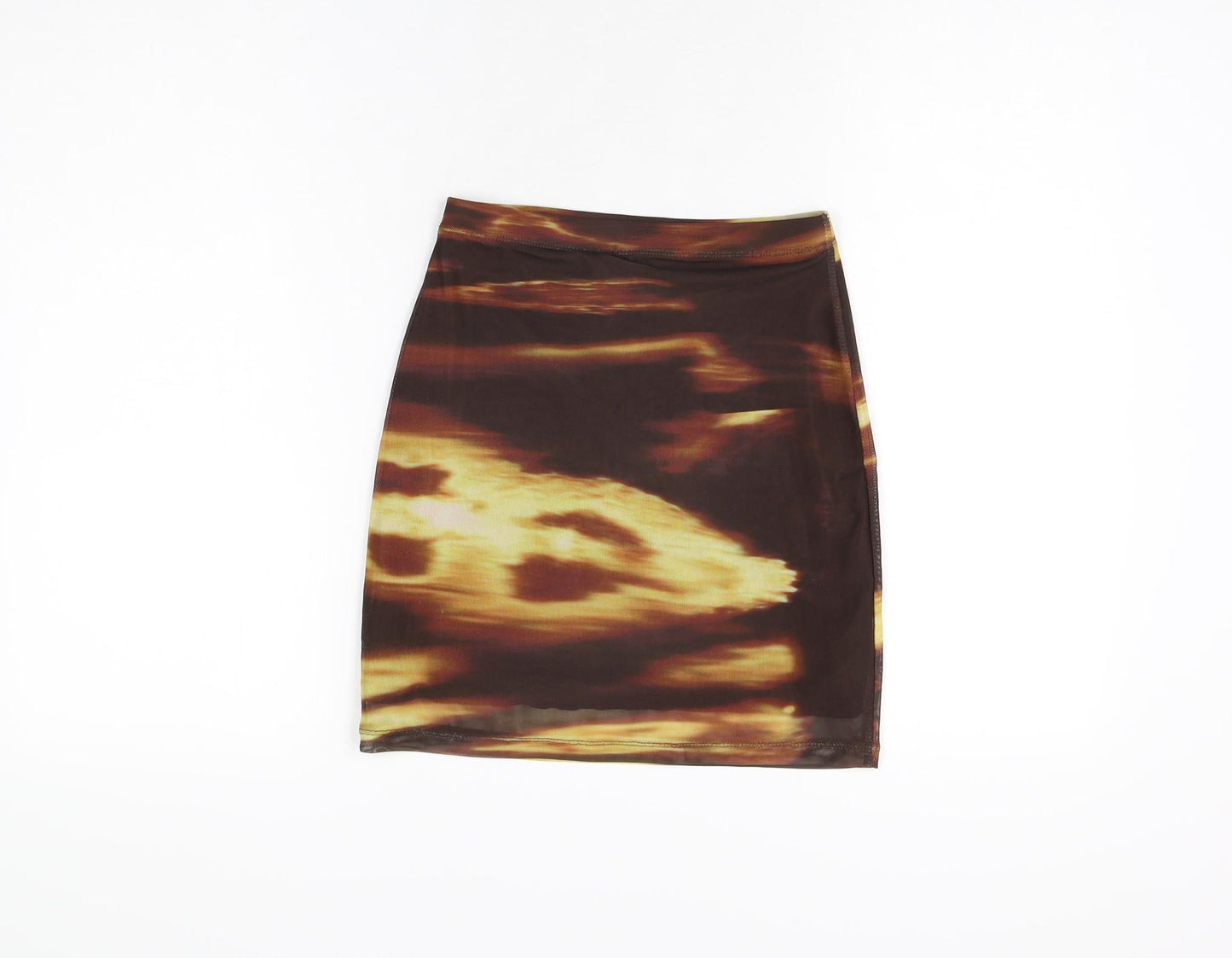 Motel Rocks Womens Brown Geometric Polyester Mini Skirt Size S