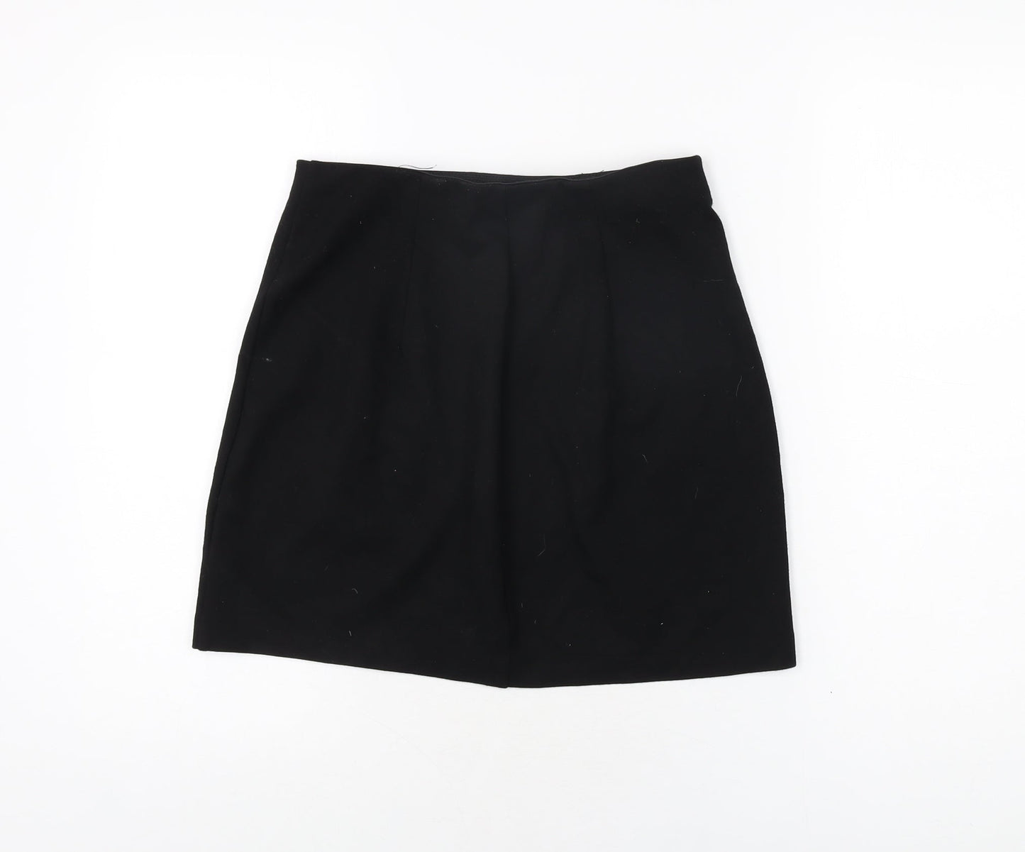 Stradivarius Womens Black Viscose Mini Skirt Size S