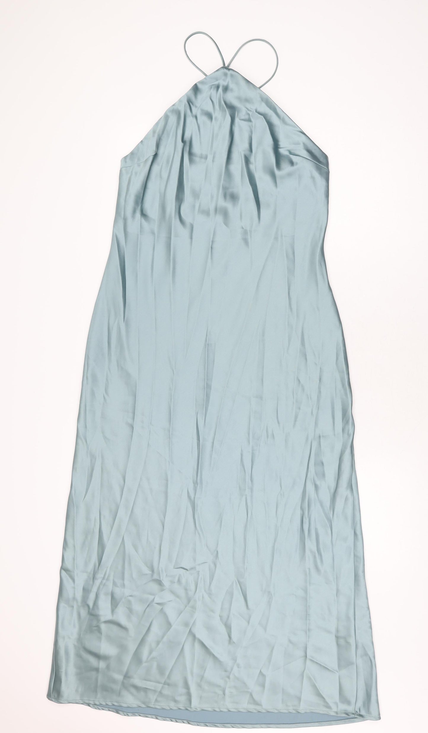 Zara Womens Blue Polyester Maxi Size M Halter Pullover