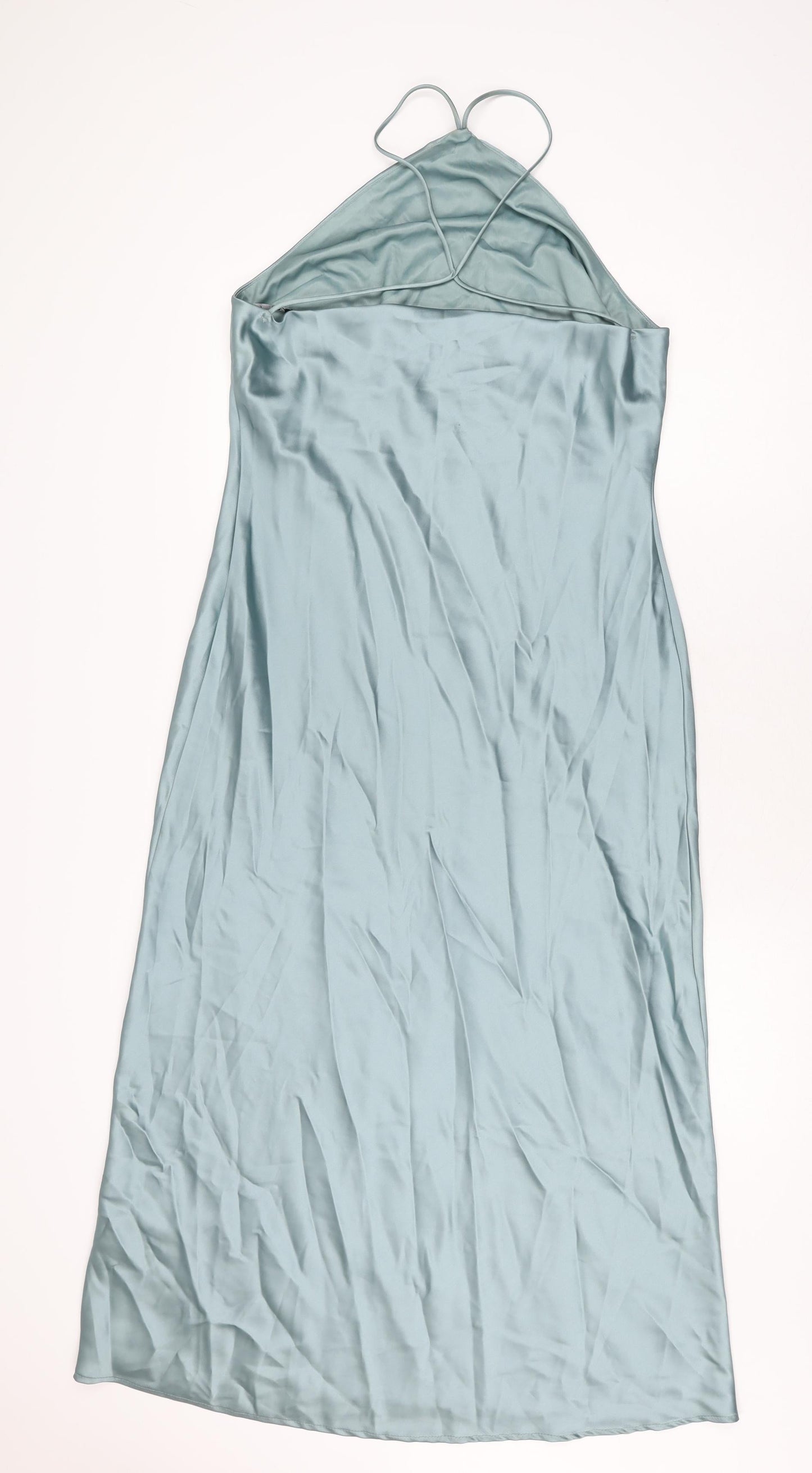 Zara Womens Blue Polyester Maxi Size M Halter Pullover