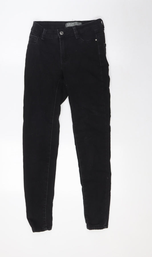Denim & Co. Womens Black Cotton Skinny Jeans Size 6 L29 in Regular Zip
