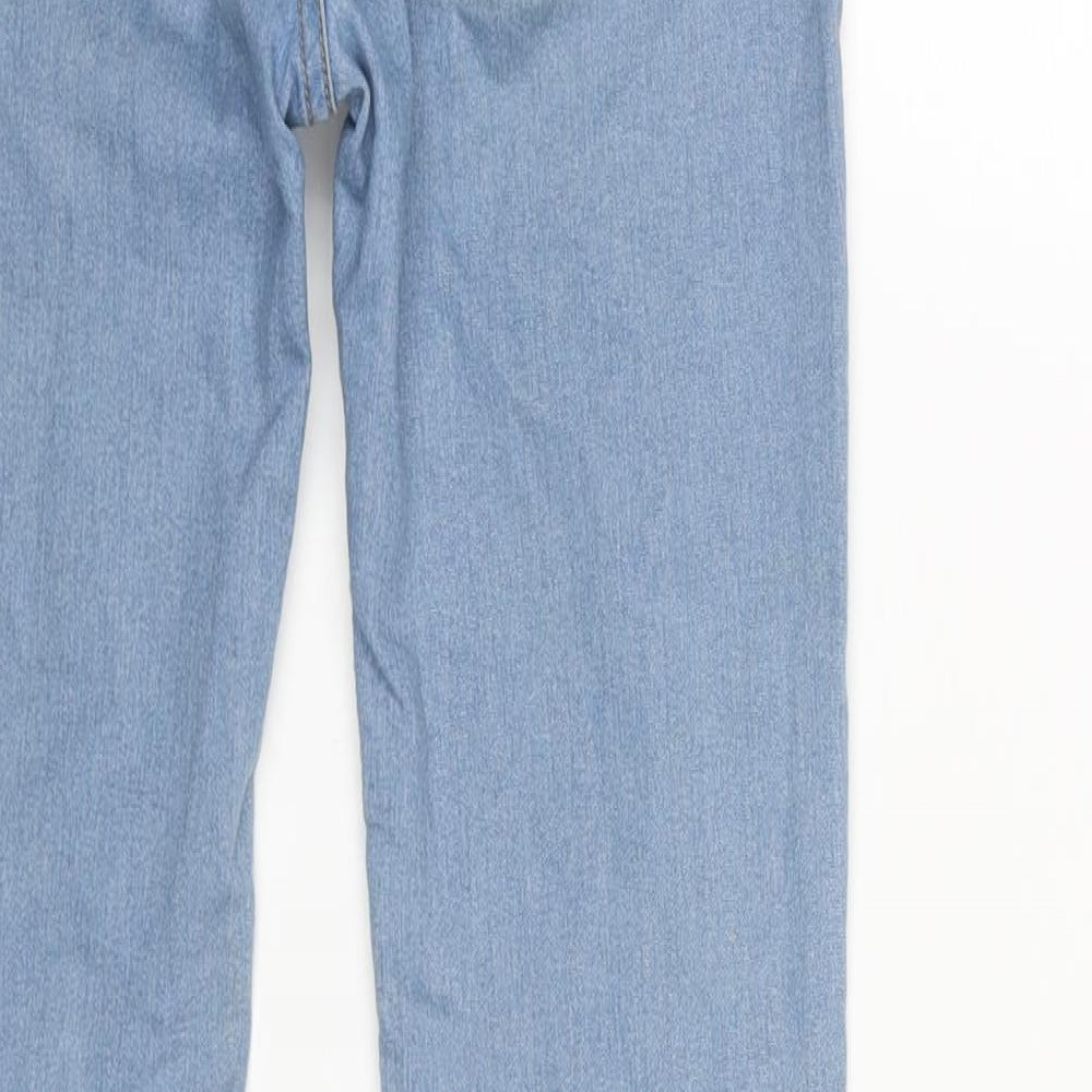 Pull&Bear Womens Blue Cotton Skinny Jeans Size 10 L26 in Regular Zip
