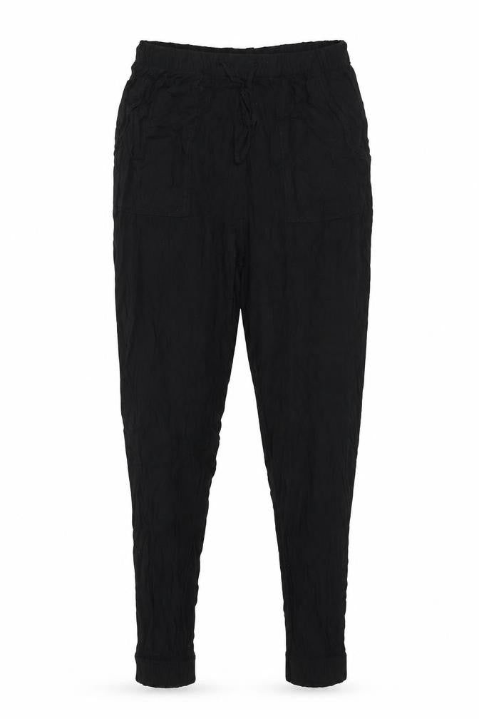 Divided by H&M Womens Black Viscose Trousers Size 12 L26 in Regular Drawstring