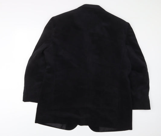 Marks and Spencer Mens Black Polyester Jacket Suit Jacket Size 44 Regular - Inside Pockets