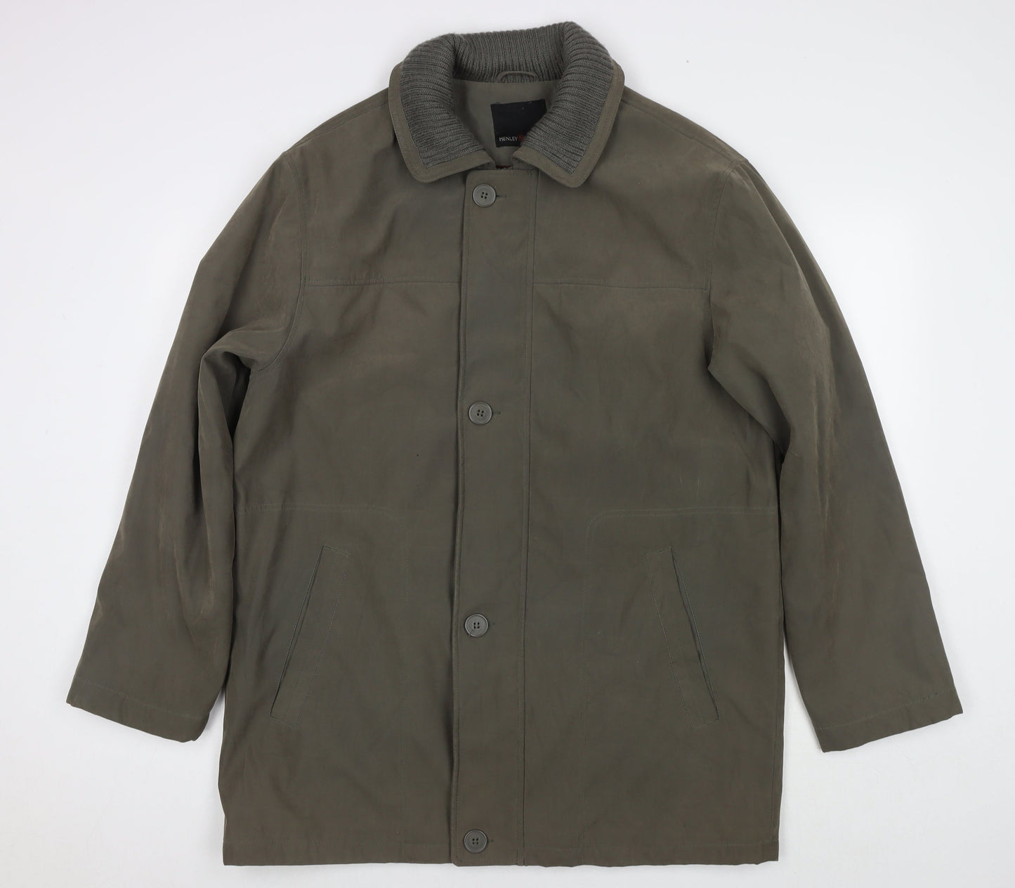 Henley & Knight Womens Green Jacket Size L Zip