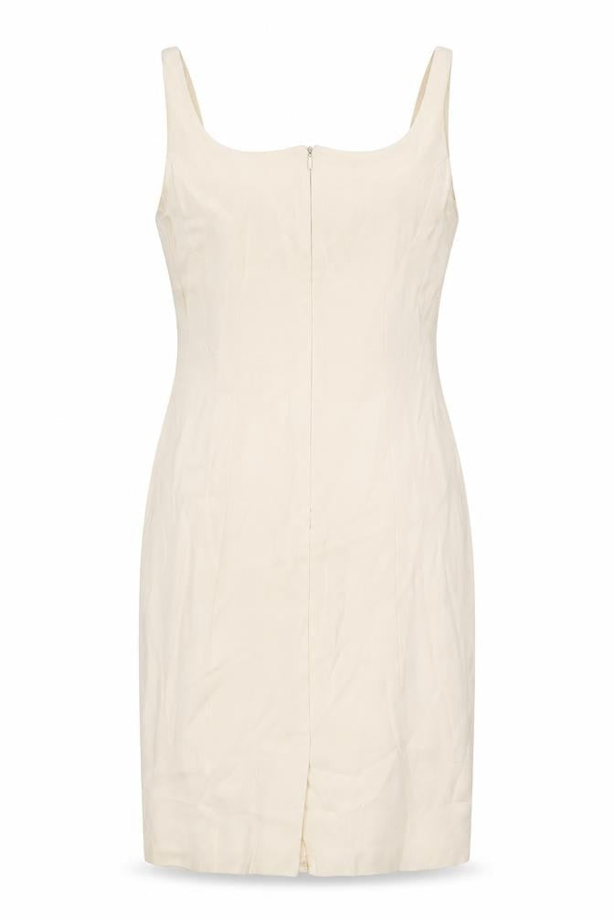 Wallis Womens Ivory Acetate A-Line Size 12 Scoop Neck Zip