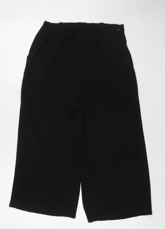 Quiz Womens Black Polyester Trousers Size 12 Regular