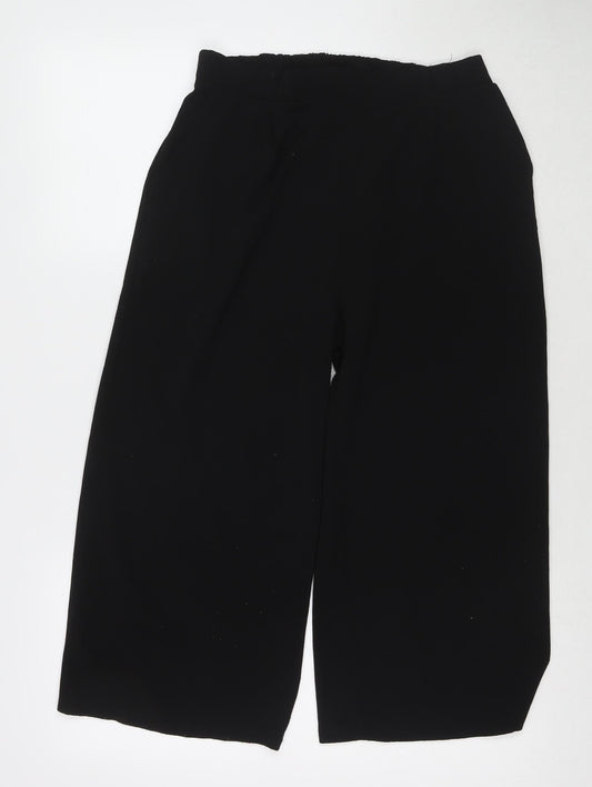 Quiz Womens Black Polyester Trousers Size 12 Regular