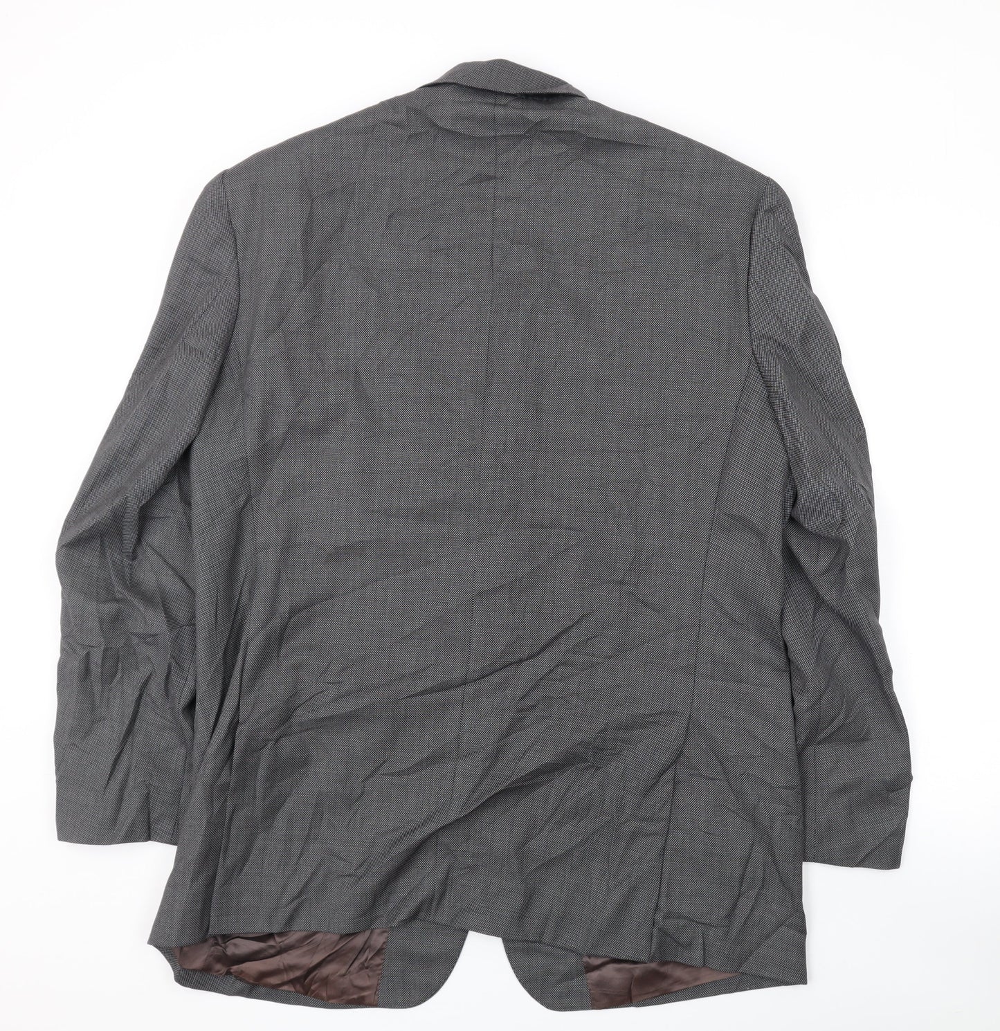 Cortefiel Mens Grey Wool Jacket Suit Jacket Size 44 Regular