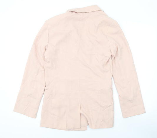 Bershka Womens Pink Jacket Blazer Size M Button