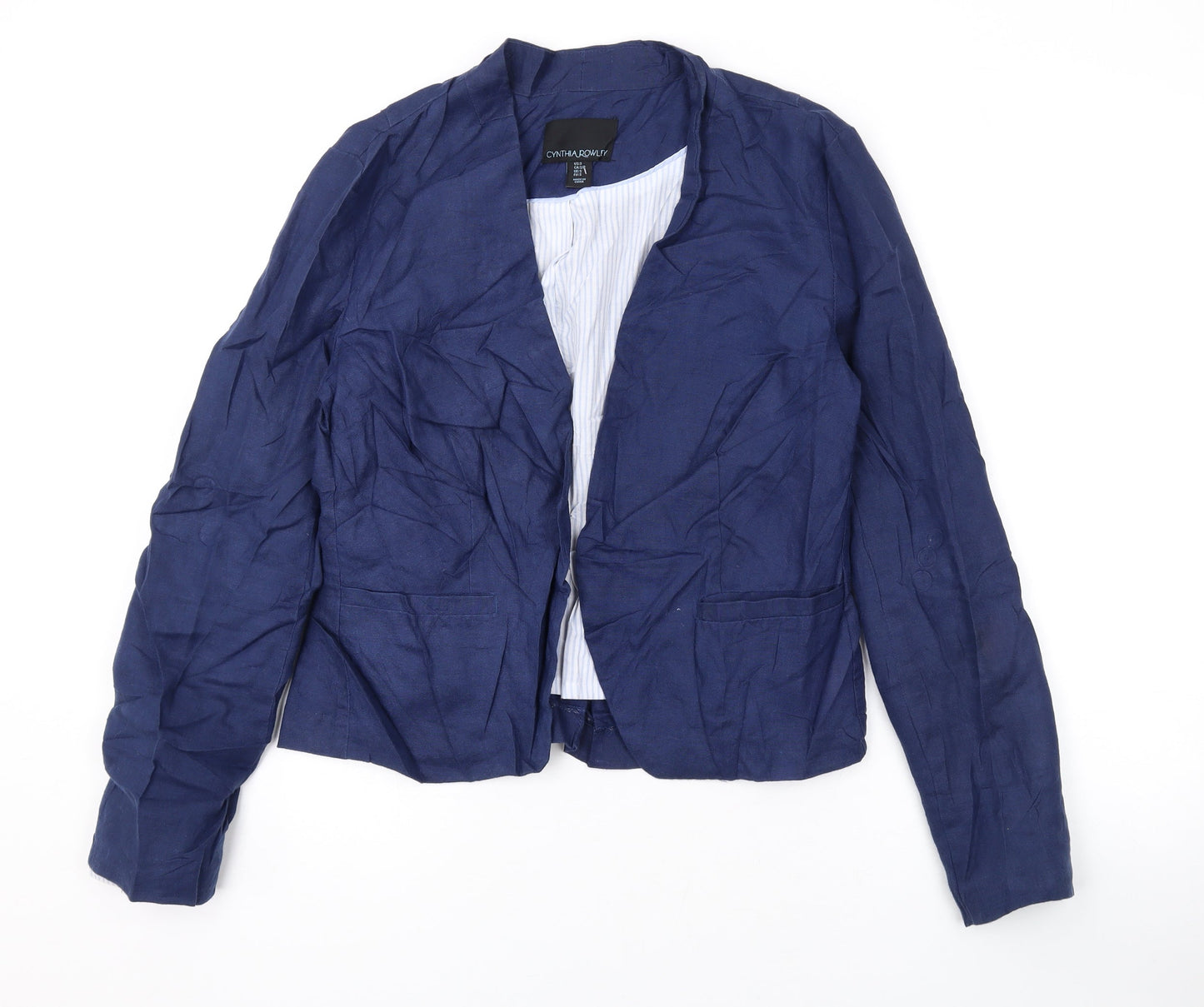 Cynthia Rowley Womens Blue Jacket Blazer Size S