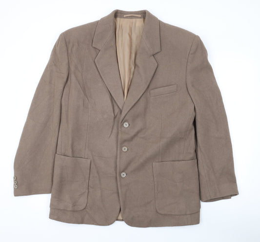 Relaxed Casuals Womens Brown Overcoat Coat Size 10 Button