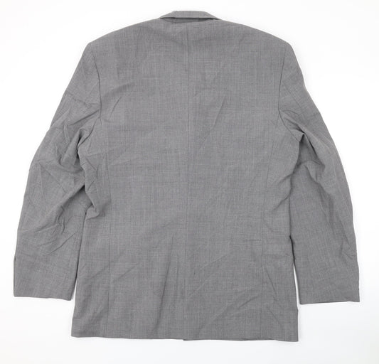 River Island Mens Grey Polyester Jacket Suit Jacket Size 40 Regular