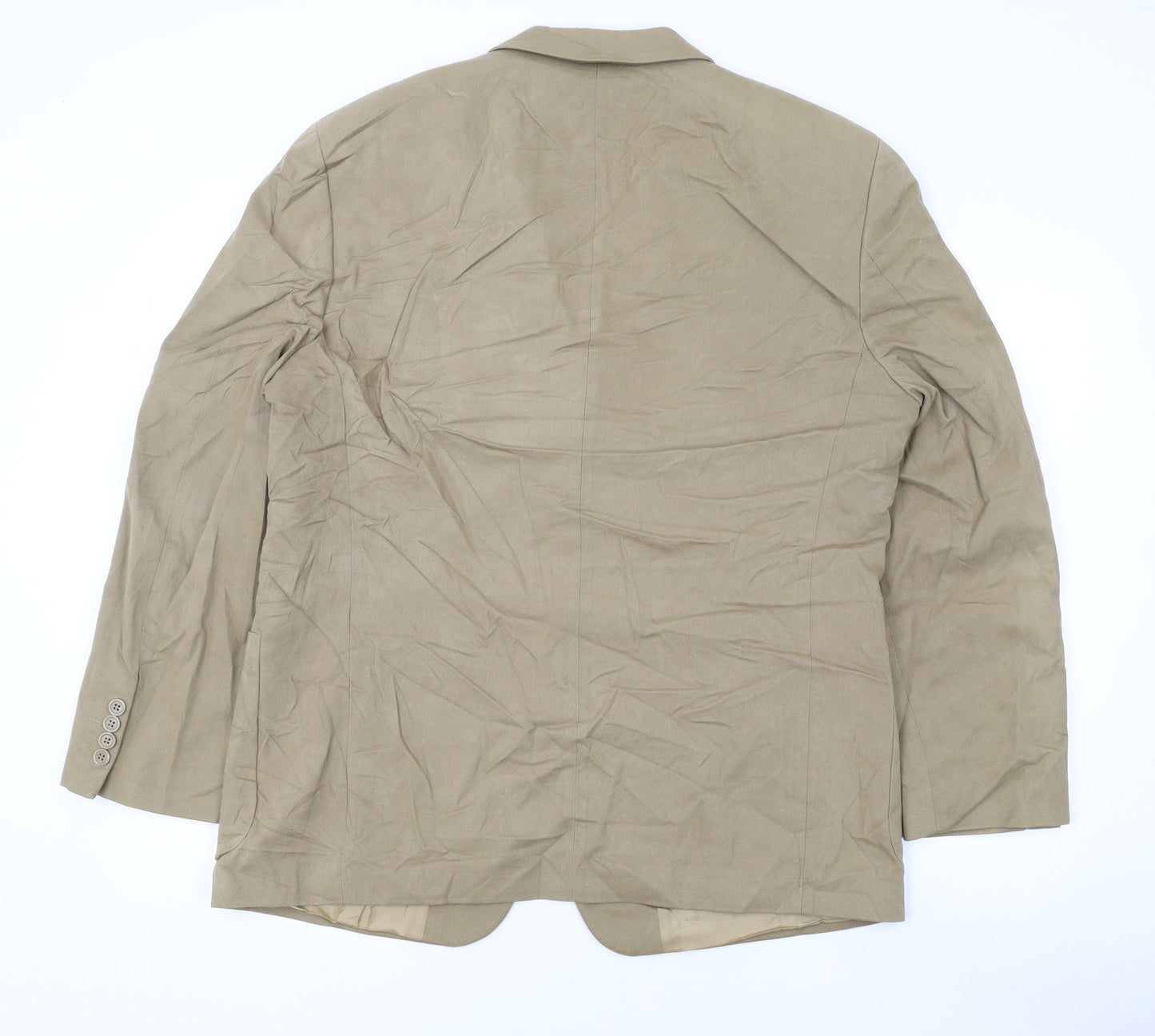Marks and Spencer Mens Beige Cotton Jacket Suit Jacket Size 42 Regular