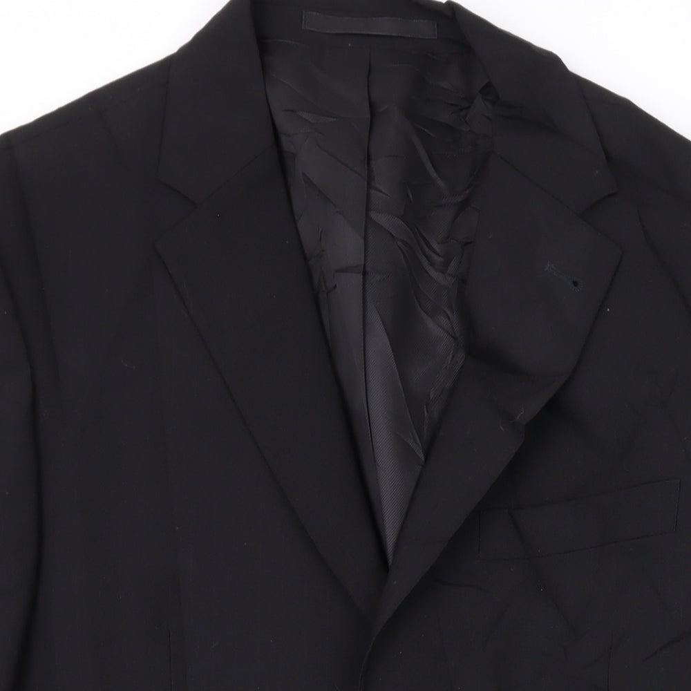 NEXT Mens Black Polyester Jacket Suit Jacket Size 40 Regular