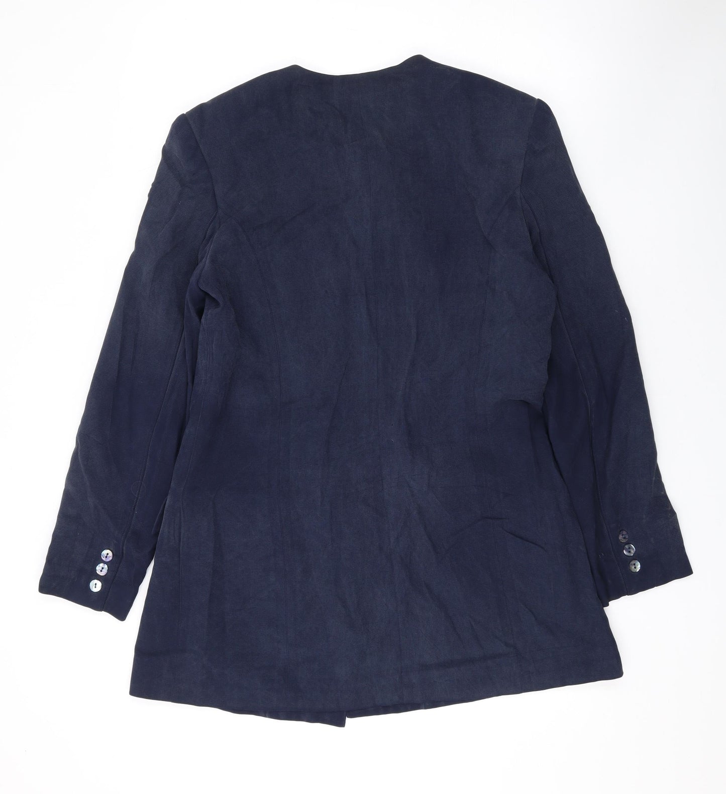 Kaliko Womens Blue Jacket Blazer Size 12 Button