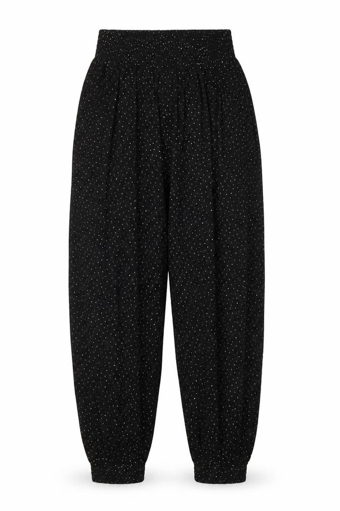 H&M Womens Black Polka Dot Viscose Bloomer Trousers Size S L27 in Regular