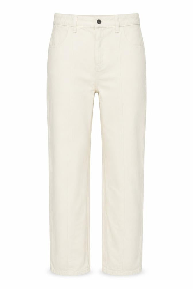 AsYou Womens Beige Cotton Straight Jeans Size 26 in L27 in Regular Button