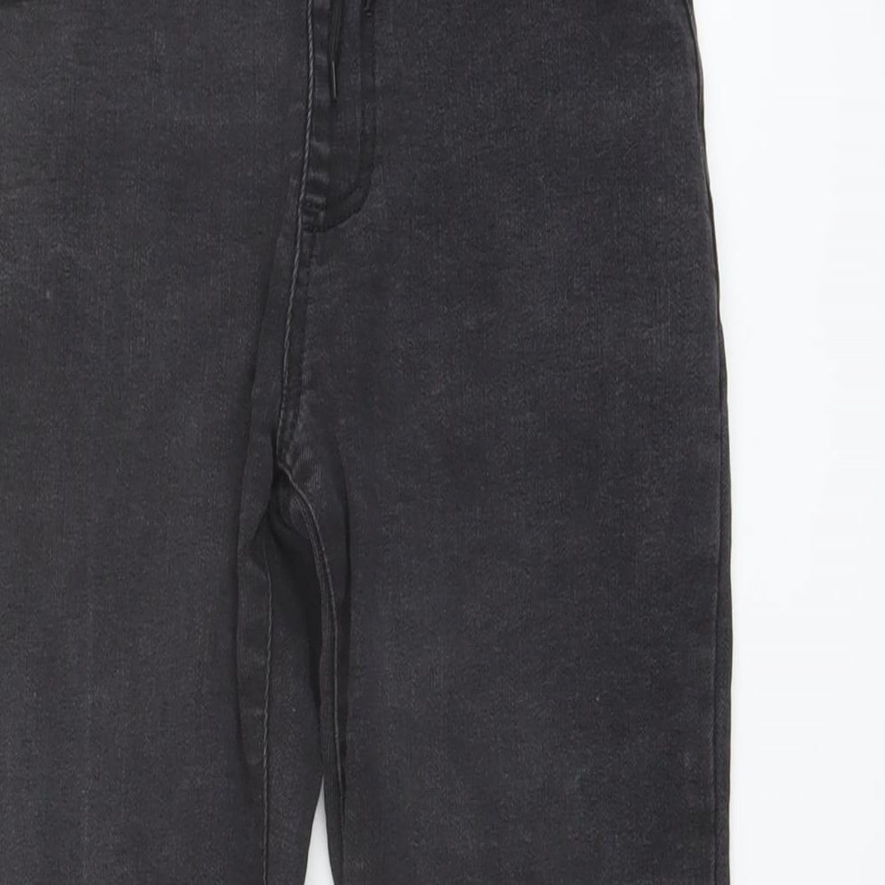 NEXT Boys Grey Cotton Straight Jeans Size 9 Months Regular Drawstring