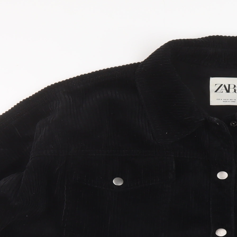 Zara Womens Black Jacket Size M Snap