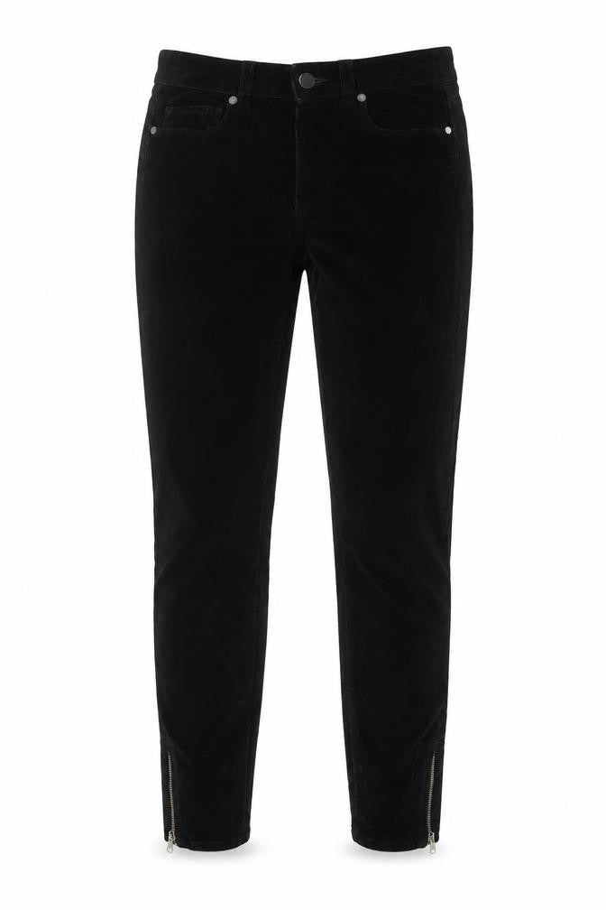 Paige Womens Black Cotton Trousers Size 25 in L28 in Regular Button