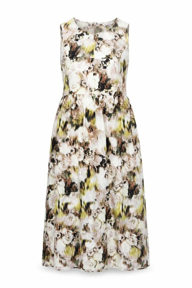 Limited Edition Womens Multicoloured Floral Polyester A-Line Size 16 Round Neck Zip