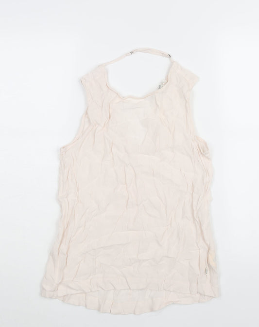 Lee Womens Pink Viscose Camisole Blouse Size S Round Neck