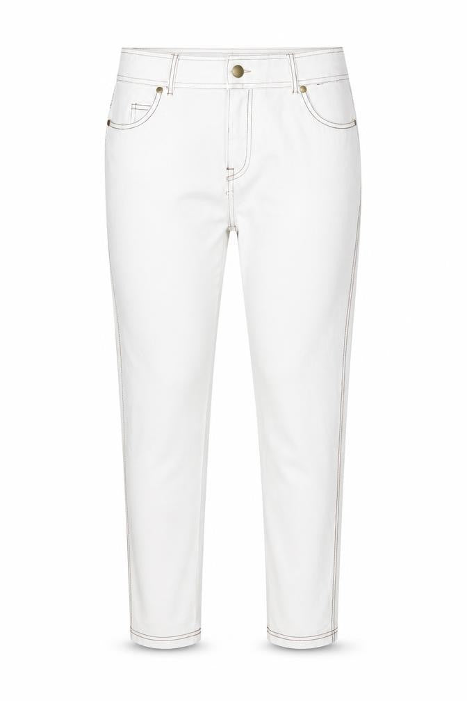 Front view of In the Style women’s white cotton jegging jeans, size UK 16, 27-inch leg regular