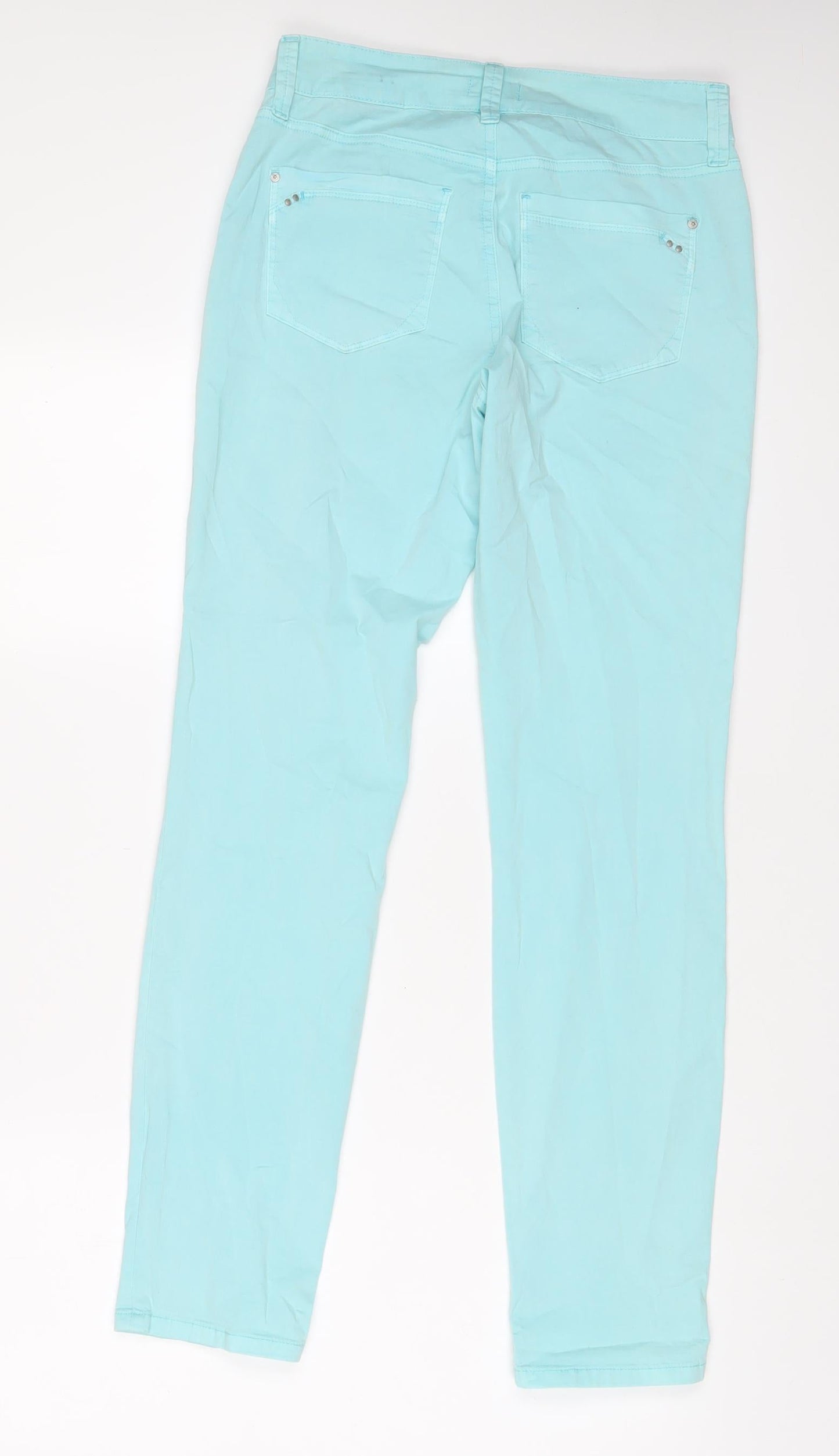 NYDJ Womens Blue Cotton Skinny Jeans Size 4 L30 in Regular Zip