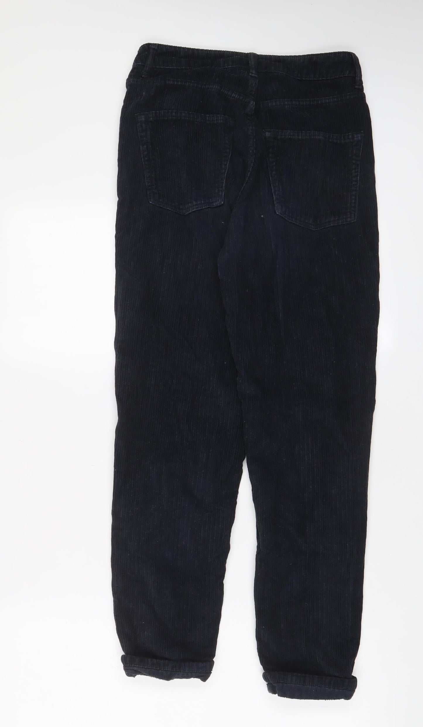 Topshop Womens Blue Cotton Trousers Size 26 in L32 in Regular Zip