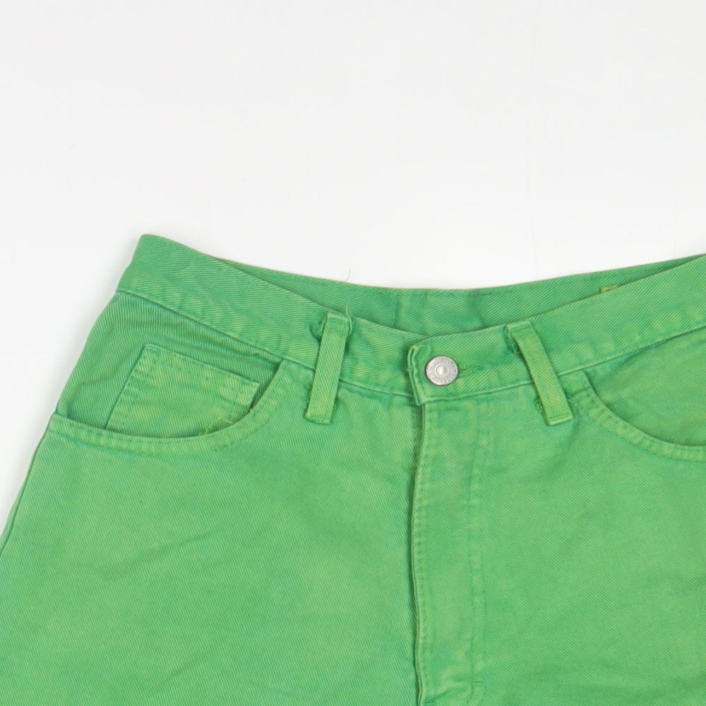 Obsession Womens Green Cotton Bermuda Shorts Size 28 in L9 in Regular Zip