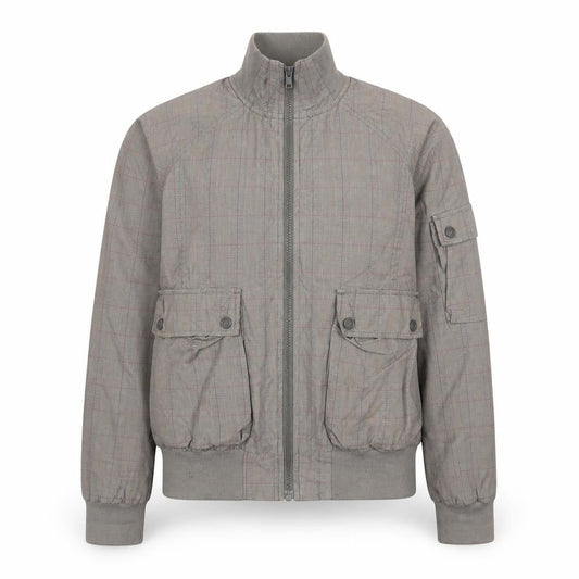 Boxfresh Mens Grey Plaid Jacket Size M Zip - Pockets
