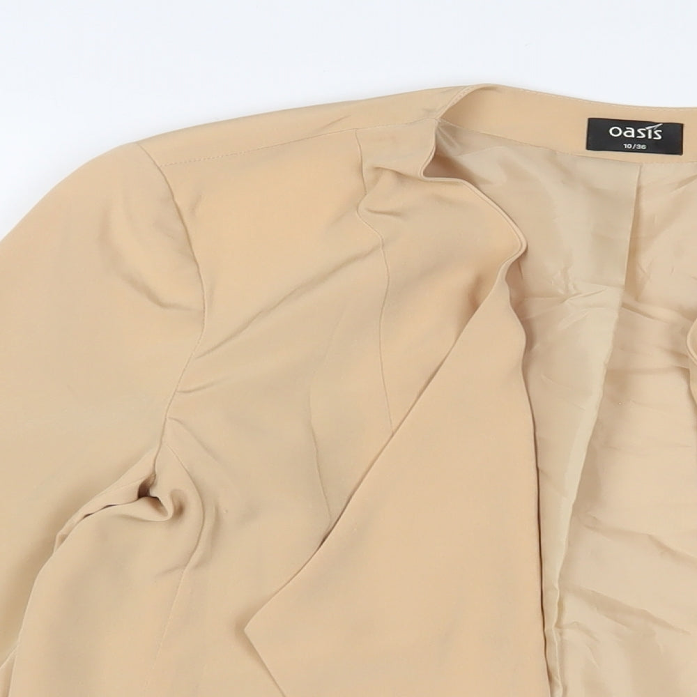 Oasis Womens Beige Jacket Blazer Size 10 - Open