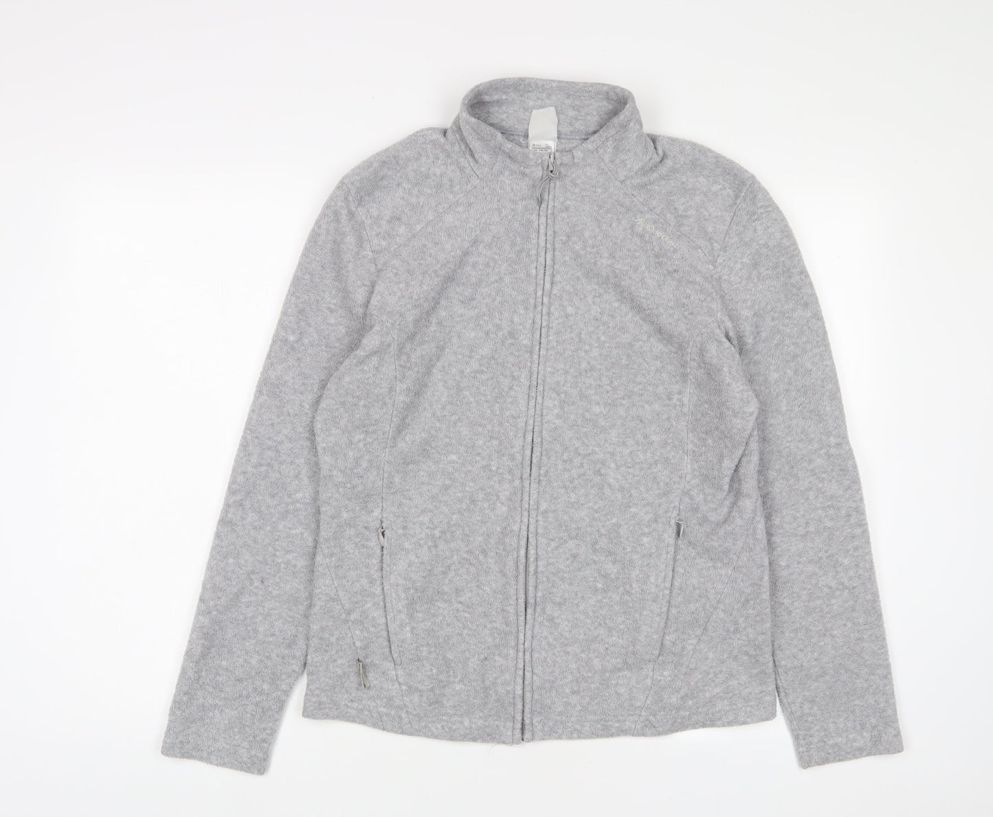 DECATHLON Womens Grey Jacket Size L Zip - Zip Pockets